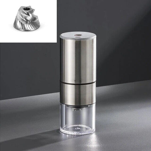 Electric Coffee Grinder – Cordless USB-C Rechargeable Burr Grinder – Portable Bean Mill for Kitchen Office Travel
