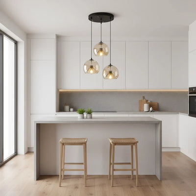 Hand-Blown Glass Pendant Light – Modern Art Deco Style