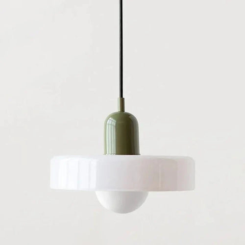 Glass Pendant Light – Adjustable Cord Hanging Ceiling Lamp – Modern Minimalist Design for Dining Room