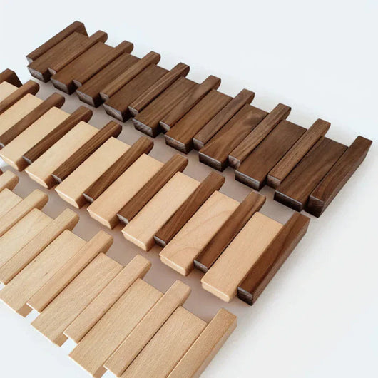 Wall-Mounted Coat Rack – Piano Key Design – Solid Wood – Minimalist Hallway Hook for Hallway Bedroom Living Room