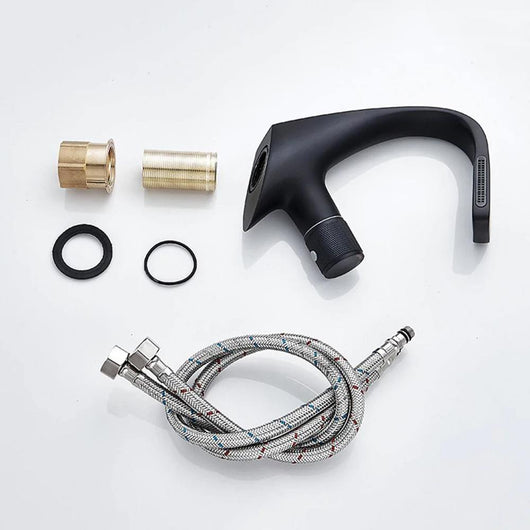 Waterfall Basin Tap – Single Handle Solid Brass Mixer Tap – Ceramic Disc Design for Bathroom Ensuite Guest WC